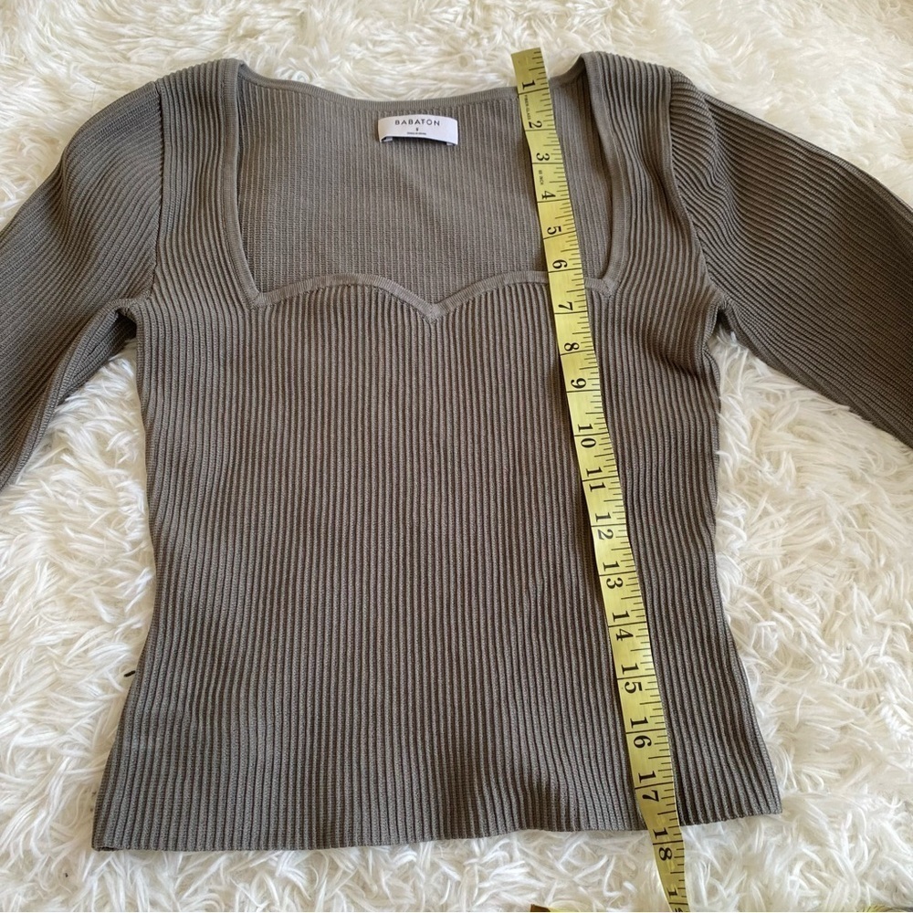Aritzia Babaton Sculpt Knit Sweetheart Longsleeve - Picture 6 of 8
